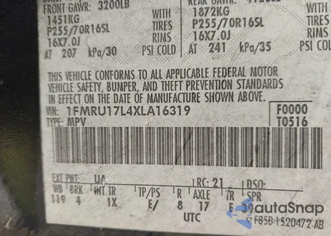 1999 Ford Expedition Eddie Bauer/Xlt from USA, damaged, VIN 1FMRU17L4XLA16319